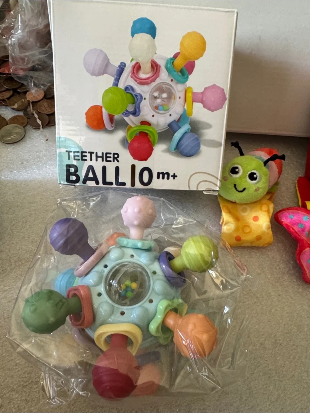 Colorful Baby Rattle Plush Toy Set - Multi-Color Sensory Play
